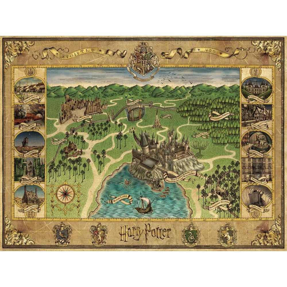 Hogwarts Map 1500 bitar